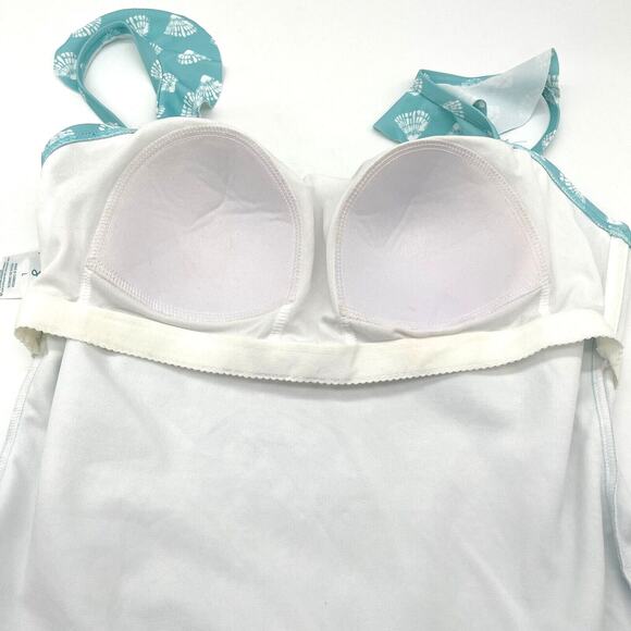 Kona Sol Womens One Piece Swimsuit‎ Size Large Beachy Sea Shells Summer Vacation - Picture 9 of 12